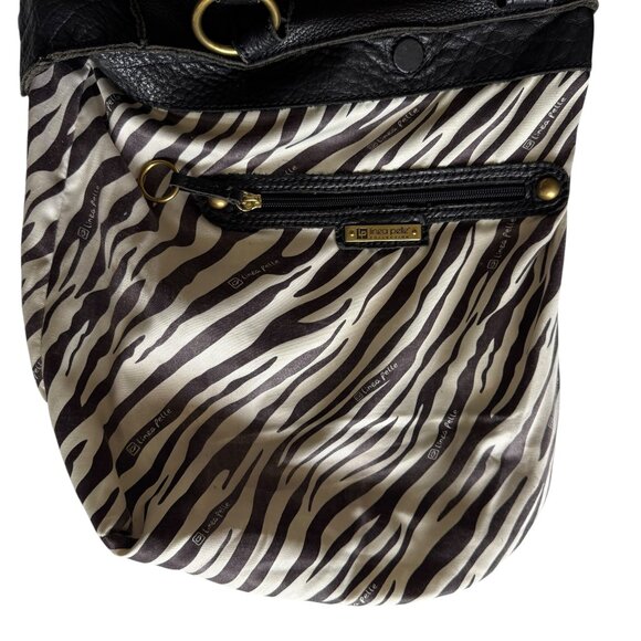 Linea Pelle Black Leather Shoulder Handbag Tote Soft Weighty Leather - Picture 12 of 16